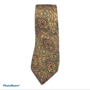Vintage OSCAR DE LA RENTA Tie 100% Silk Paisley